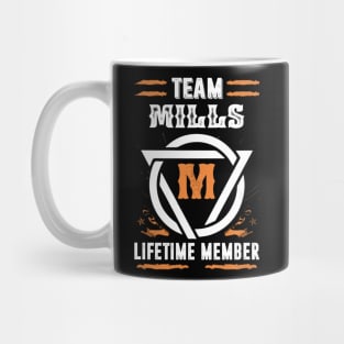 Team Mills Lifetime Member Gift T-shirt Surname Last Name Mug